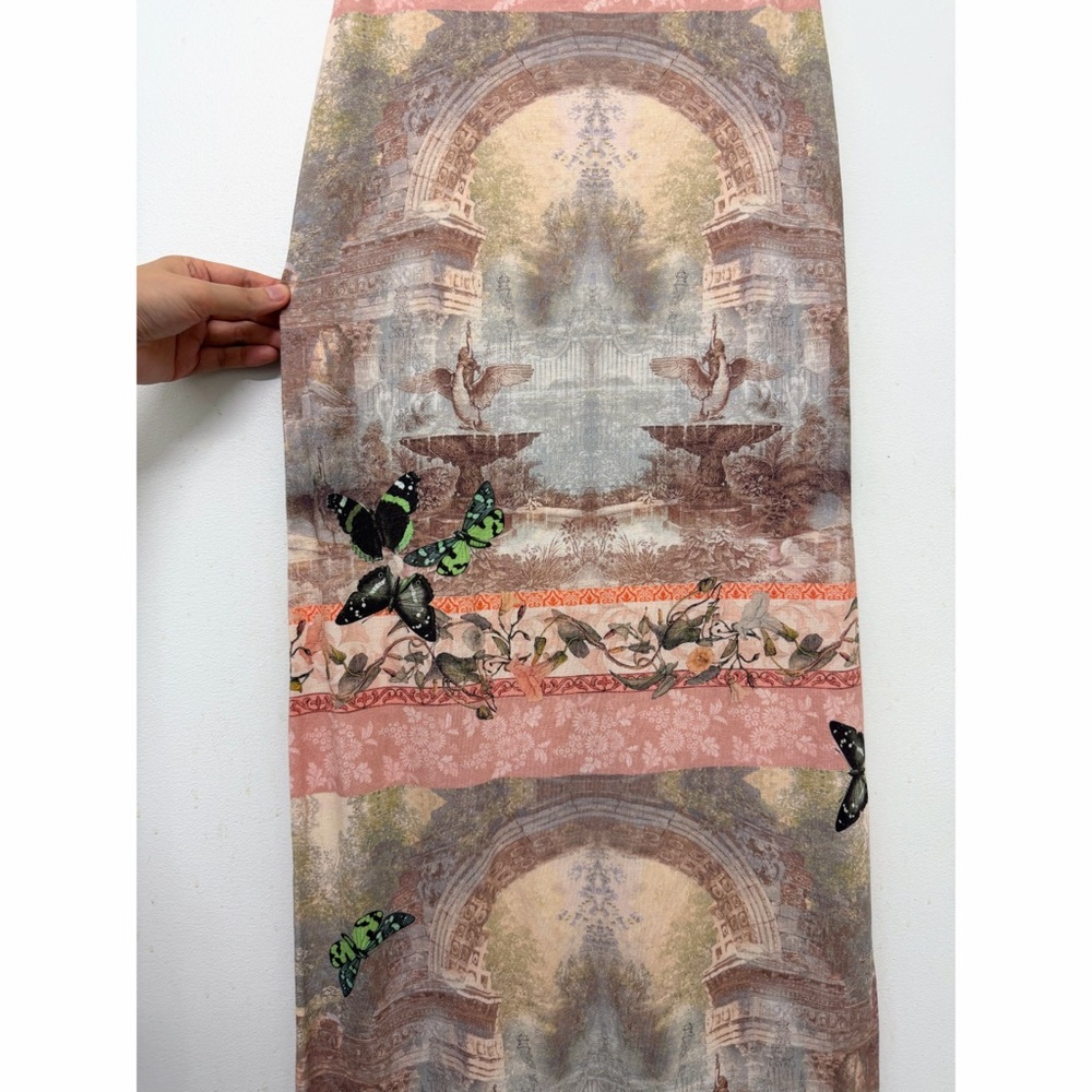 Alice + Olivia Versailles Delora Strapless Maxi Dress Pink Butterfly 2 - Picture 5 of 16